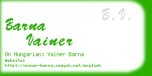 barna vainer business card